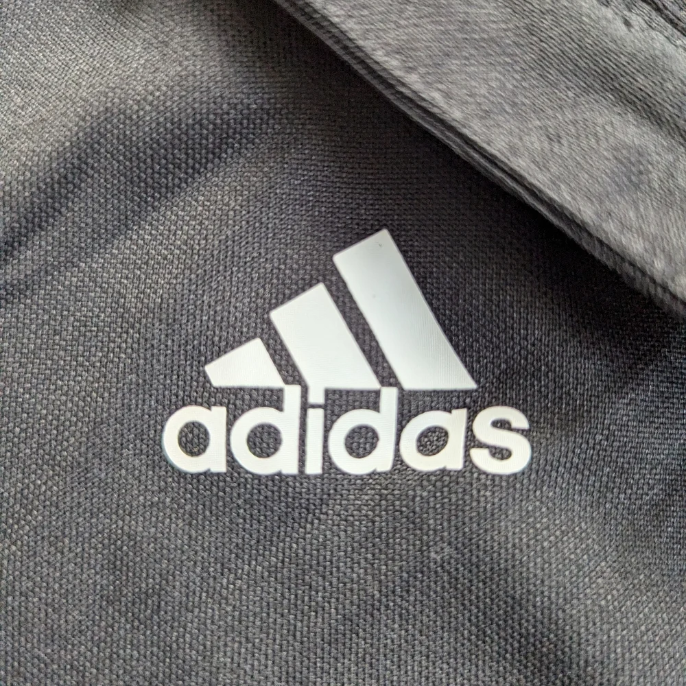 Adidas Climalite Classic 3 Stripe Full Zip Black Lightweight Running Jacket L - Picture 4 of 4